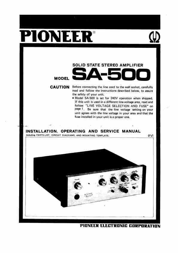 Pioneer Car Amplifier SA-500-page_pdf